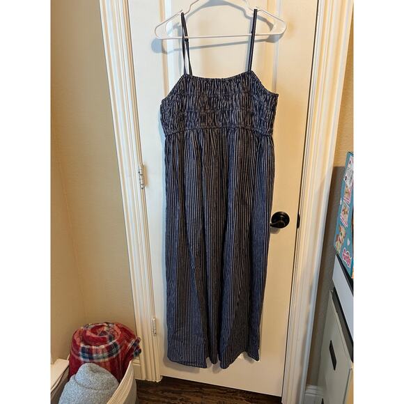 Navy and Blue Striped A New Day XL Maxi Sleeveless Dress - Picture 1 of 5